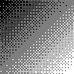 Fototapete - Square Pixel Halftone. Black and white linear gradient. Vector Backdrop. Dithering effect. Pixel gradient abstract mosaic background for modern design. 1 8 16 bit background.