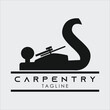 carpentry logo vector illustration design