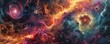 Produce an imaginative artwork capturing the moment when a futuristic spacecraft scans through the colorful plasma of a star, revealing intricate and alien-like life forms existing within Intrigue vie