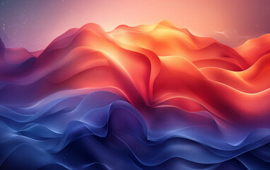 Wall Mural - Abstract Red & Blue Gradient Background, Soft Blurred Light Wave Background, Web Banner, Wallpaper 