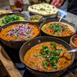 International nurse mastering Moqueca and Tandoori Chicken, in a Mughalinspired kitchen, warpspeed cooking techniques, ending with Dal Makhani low noise