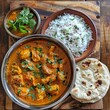 International nurse mastering Moqueca and Tandoori Chicken, in a Mughalinspired kitchen, warpspeed cooking techniques, ending with Dal Makhani low noise