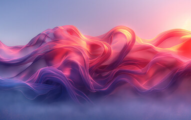 Wall Mural - abstract background with smoke, Abstract Red & Blue Gradient Background, Soft Blurred Light Wave Background, Web Banner, Wallpaper 