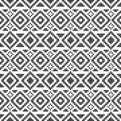 Wall Mural - Seamless vector pattern. Abstract geometric black and white background.