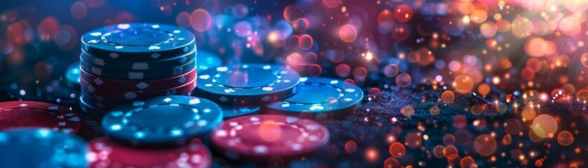 Fototapete - The starry sky casino sees every token wagering on the graph against all odds.