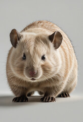 Poster - close up of a wombat isolated on a transparent background colorful background