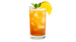 Arnold Palmer cocktail on white background