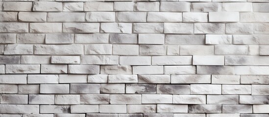 Sticker - A detailed shot showcasing a white brick wall emitting smoke, composed of rectangular brown bricks in a composite material pattern, resembling a stone wall