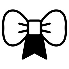 bow ribbon blackfill style icon