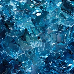 Canvas Print - blue crystal background