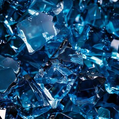 Wall Mural - blue crystal background