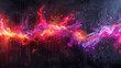 winner flames, neon lights red and purple, black background, artistic drawing in street art style. Generative Ai