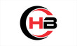 HB initial letter circle icon gaming logo design vector template. batman logo, sports logo, monogram, polygon, war game, symbol, playing logo, abstract, fighting, typography, minimal, wings logo, sign