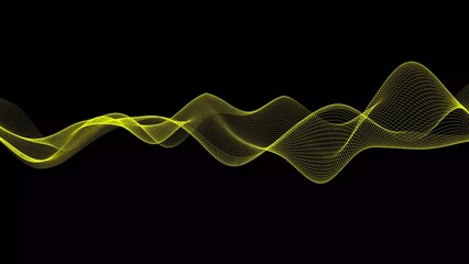 Dot wave background animation. Abstract and technology dots wave background. Dot pattern with halftone effect. Abstract digital particle and dot wave animation.