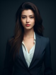 Wall Mural - Professional Woman Posing in Suit