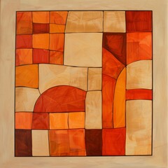 Wall Mural - Abstract stained glass background. Wall painted with watercolor paint with geometric shapes. vibrant shade colors