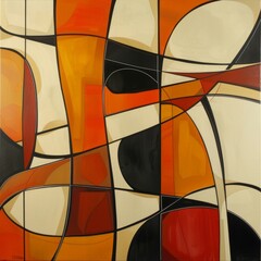 Wall Mural - Abstract stained glass background. Wall painted with watercolor paint with geometric shapes. vibrant shade colors