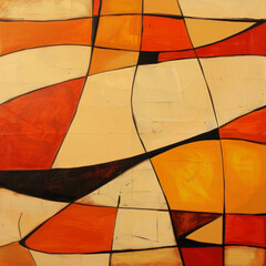 Wall Mural - Abstract stained glass background. Wall painted with watercolor paint with geometric shapes. vibrant shade colors