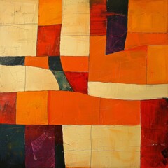 Wall Mural - Abstract stained glass background. Wall painted with watercolor paint with geometric shapes. vibrant shade colors