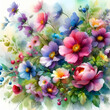 Piękna kwiatowa tapeta, sezon wiosenny, dekoracja generative ai