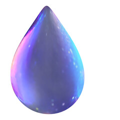 Wall Mural - Vector color translucent soap bubble in the form of a drop on a transparent background.