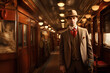 Adventure Awaits: Vintage Styled Train Conductor's Journey