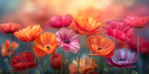Wall Mural - abstract floral background