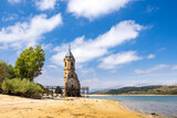 Fototapeta Perspektywa 3d - swamped church of San Roque near Villanueva de las Rozas, Cantabria, Spain