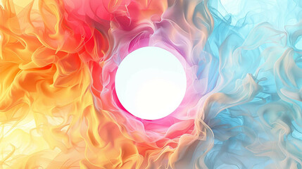 Wall Mural - Heavenly Soft Multicolored Swirling Cloudy Vortex Background