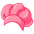 Pink Chef Hat Cap Illustration