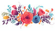 Multicolor vector banner festive background floristry