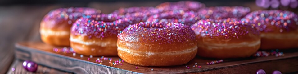 Sticker - Krapfen donuts traditional food for Mardi Gras.