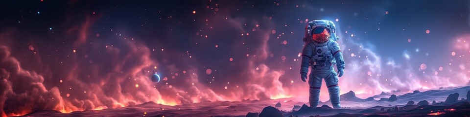 Canvas Print - astronaut in universe