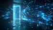 Digital Door Teleportation Step through a digital door and instantly teleport to a new location transcending physical boundaries with ease