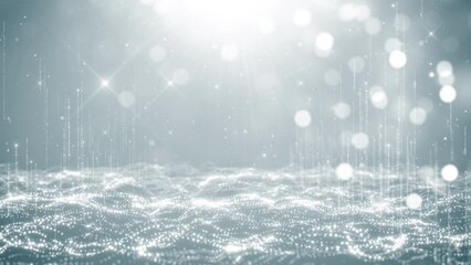 Wall Mural - sparkles waves particles light background video