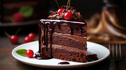 Chocolate cake UHD wallpaper