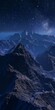 Night in the mountains, top view, 3d, background image for mobile phone, ios, Android, banner for instagram stories, vertical wallpaper
