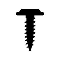 Self-tapping screw icon vector. Screw illustration sign. Bolt symbol or logo.