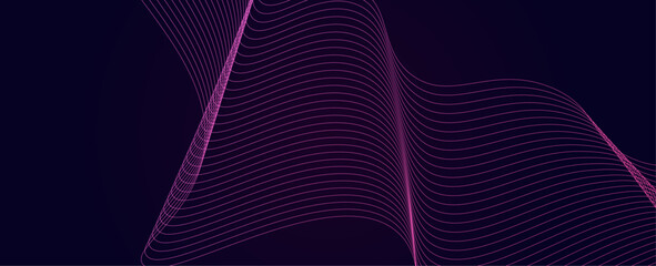 Wall Mural - Abstract background with flowing lines. Dynamic waves. Dynamic waves. futuristic tech concept. suit for banner, cover, poster, flyer, brochure, web, data, music, sound. vector illustration