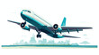 © RedFish - Airplane Landing or Taking Off flat vector isolated o