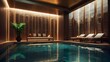 luxury swimming pool, A luxurious spa with warm, soothing pools and aromatic steam rooms, designed to melt away stress and rejuvenate the mind and body.