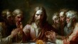 © Alla - Jesus Christ, the last supper with the 12 apostles