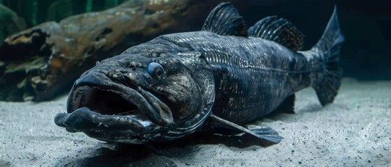 Canvas Print -  A fish with its mouth open