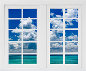 Wall Mural - Ocean view window paradise