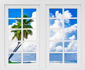 Wall Mural - Ocean view window paradise