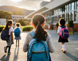 © Manuel Milan - Girl with backpack heading to school