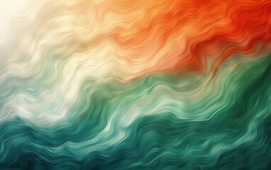 Add a vibrant touch to your space with this stunning horizontal wave background in shades of peru, firebrick, and light sea green. It's perfect for a unique texture or wallpaper.