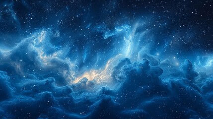 Wall Mural - Night starry sky with watercolor strokes and swashes. Modern astronomy illustration.