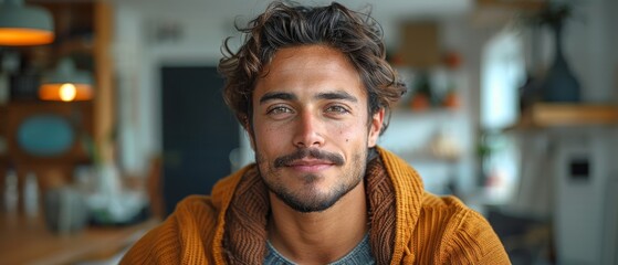 Leinwandbilder - Digital Entrepreneur Works on e-Commerce Startup Project in Modern Office: Portrait of Stylish Hispanic Businessman Uses Desktop, Does Data Analysis, and Is Creative Designer.