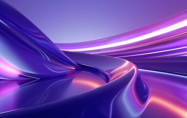 This photorealistic 3D render displays an abstract business background, complete with dynamic 3D waves, realistic moving lines, and a futuristic glowing effect.
